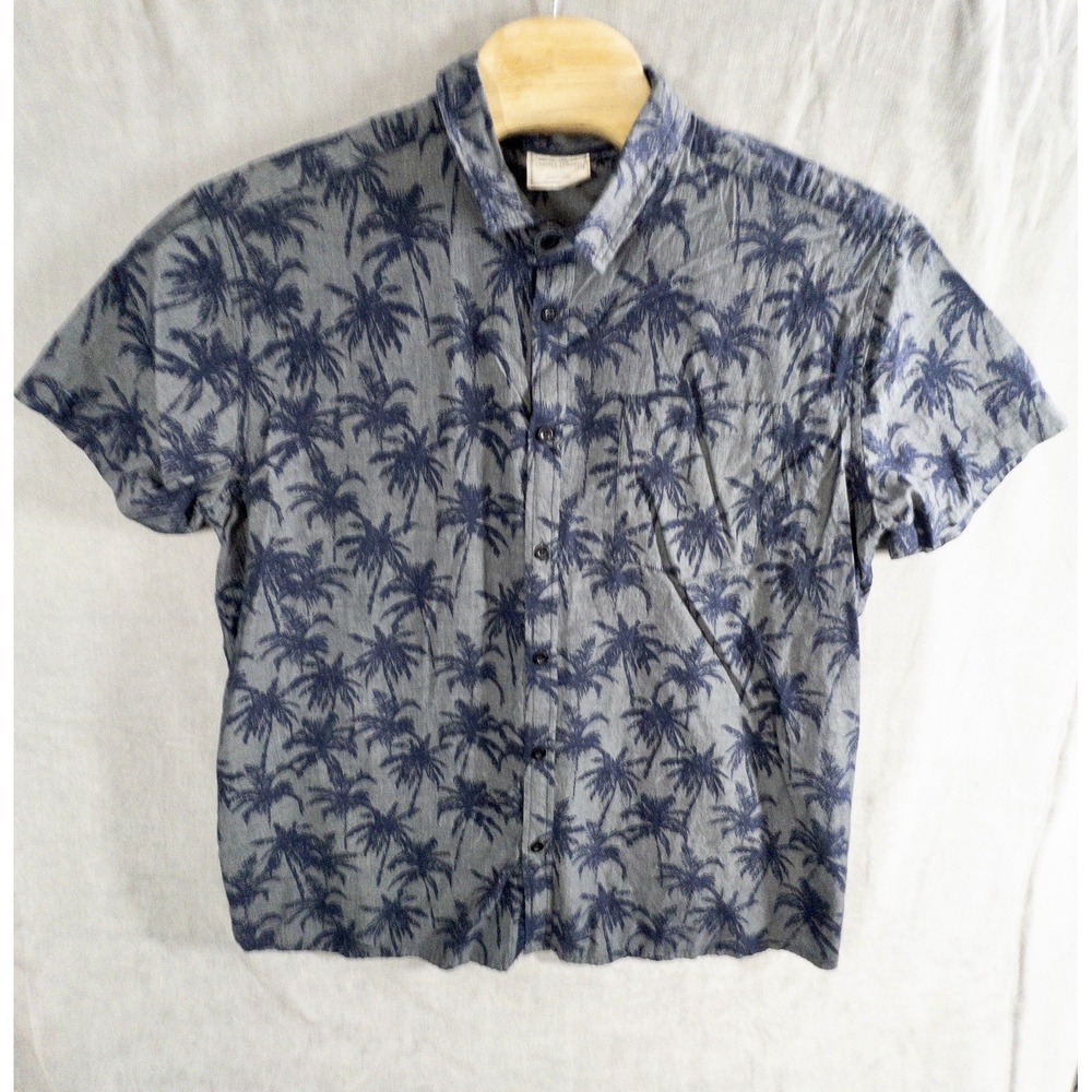 Mountain Warehouse Hawaiian Shirt NWT Mens XXL Blue Tropical Printed Cotton